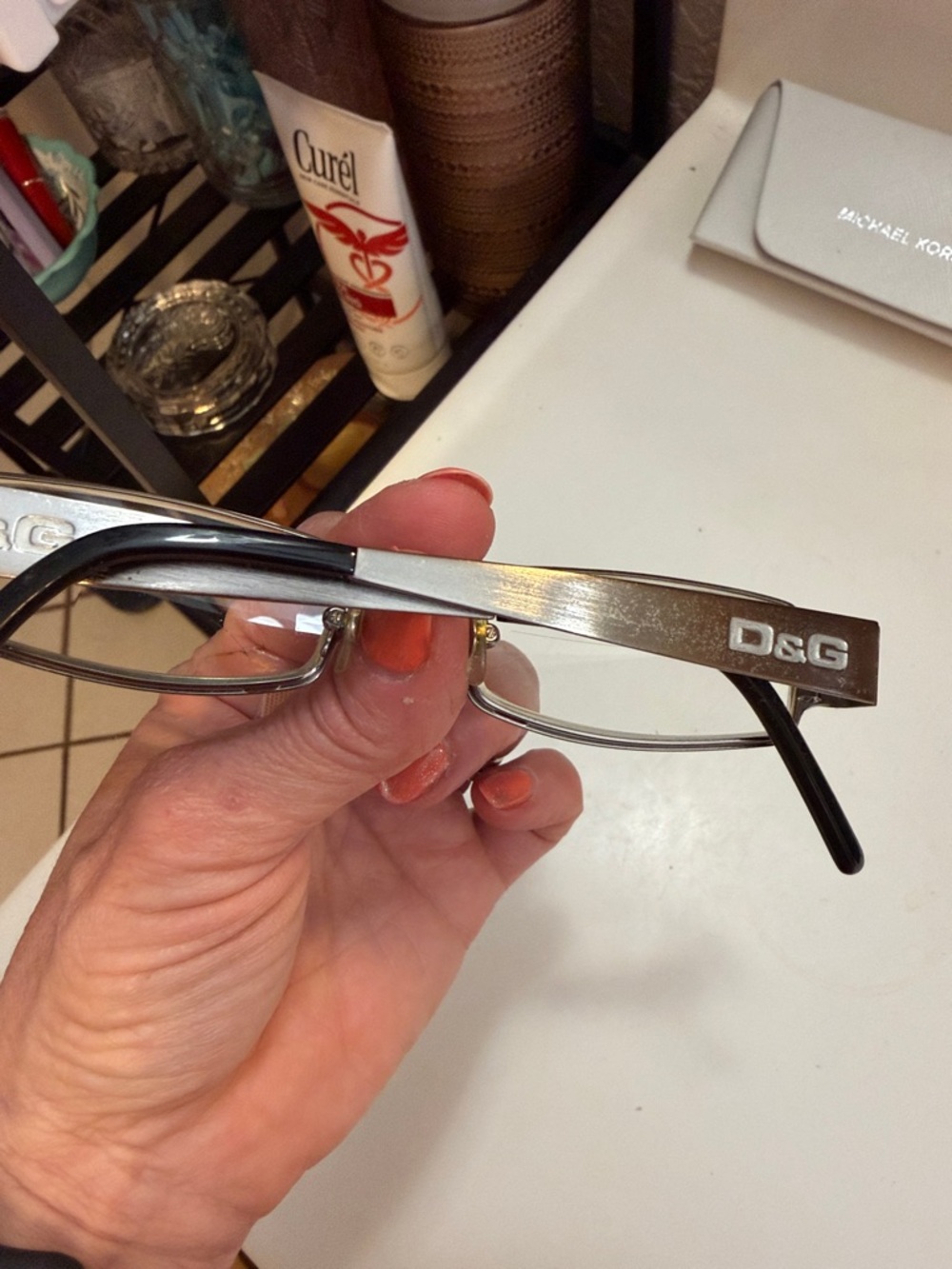 D&G Metallic Gray Logo Temple Glasses D&G - Picture 3 of 5